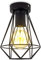 B.K.Licht I Lámpara de techo de alambre I 1 foco I E27 I Vintage I 165 mm de diámetro I Negro I Bombilla no incluida