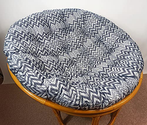 Rattani - Polster , Kissen , Auflage , Ersatzpolster für Rattan Papasansessel , Stoff California Dream Santana 06 , D 120 cm , Made in EU .