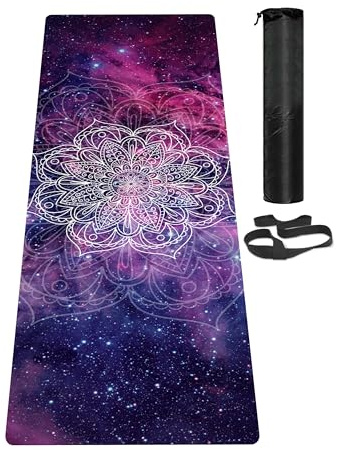 LaiEr Yogamatte, Rutschfeste,Trainingsmatte mit Tragegurt, dicke Übungs- und Trainingsmatte für Yoga, Pilates und Fitness(183 cm x 61 cm x 6 mm)