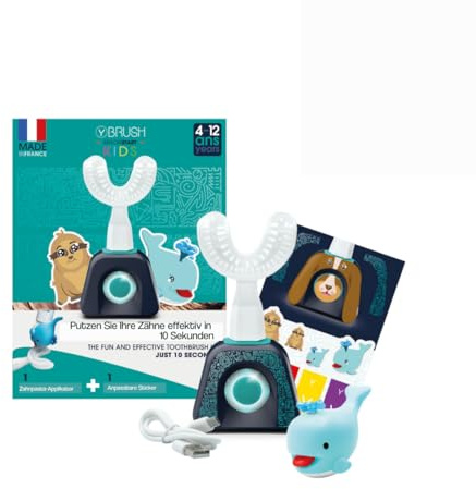 Brosse à dents sonique électrique Y-Brush 2024 pour enfants - NylonStart Kids Package (4-12 ans) - Cliniquement prouvé par des dentistes
