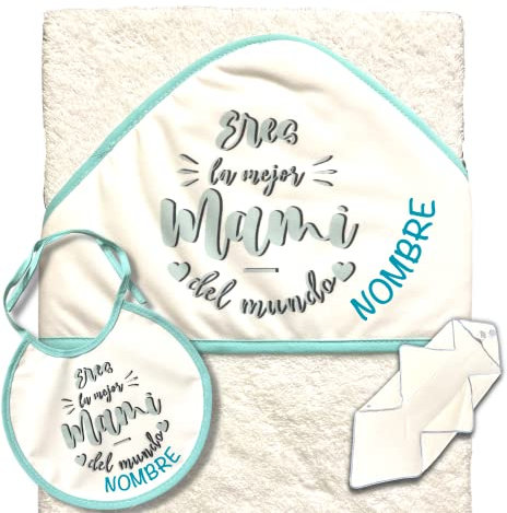 Bebesar® Personalisiertes Baby-Badetuch – personalisiertes Babyhandtuch mit Kapuze 100 x 100 cm und 100 % Baumwolle, extra weich (Dino Rosa)