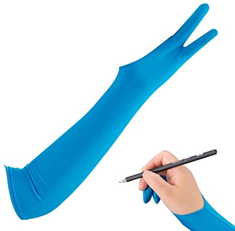 Lecerrot Guante de Dibujo Digital | Guantes de 2 Dedos Guante para Tableta de Dibujo | Guantes de Pintura Transpirables a Prueba de Manchas para Hombres, Mujeres, niños y niñas