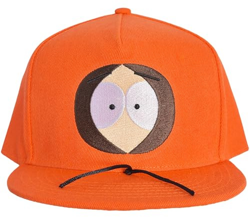 South Park Baseball cap, Adjustable Snapback Baseball Hat with Flat Brim, Kenny, One Size