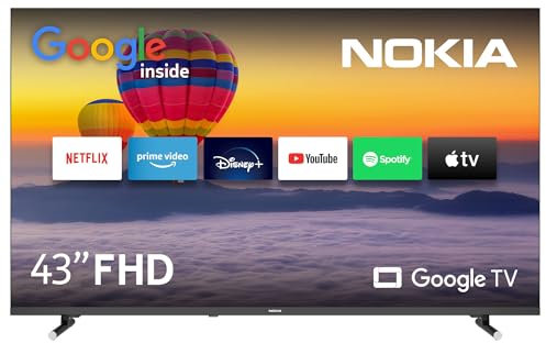Nokia 43 Pouces (109 cm) Google TV FHD (WLAN, Triple Tuner DVB-C/S2/T2, Google Assistant) – FN43GE320-2023