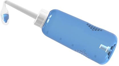 DOITOOL Nasenspülung aus Kunststoff 500ml Nasenspülflasche mit 2 Düsen für Erwachsene und Kinder Einfache Nasenreinigung