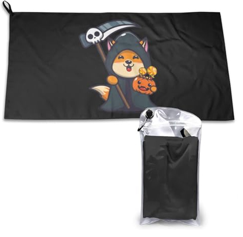 SIYTUAU Cute Fox with Scythe Towels for Bathroom 16x31.5 in Ultra Soft Quick Drying Bath Towels Hand Towels Camping Fitness Beach Towel
