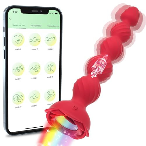 Meeteel Vibrator Analvibratoren für Frauen, Silikon G Punkt Vibratoren Sex Spielzeug für die Frau mit 9 Vibrationmodi Fernbedienung App Erotik Sexspielzeug Prostate Stimulation Massager für Parre