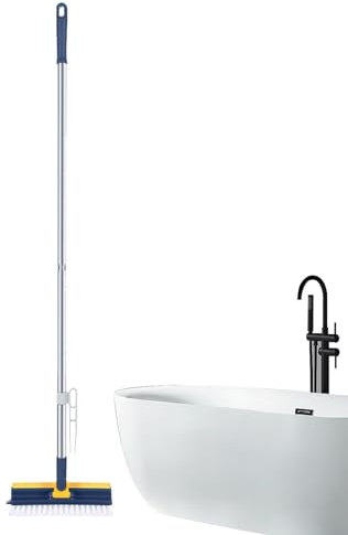 Boden-Scheuerbürste, Reinigungsbürste Mit Langem Stiel, Bodenschrubber, Deckbürste, Scheuerbürste, 4-in-1-Bodenbürste Mit V-förmigem Kopf Zum Reinigen Von Böden Mit 180-Grad-Rotationskopf