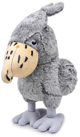 lilizzhoumax Shoebill Stork Plush Toy, 35cm Realistic Shoebill Stuffed Animal, Quirky Soft Wild Bird Plushie Doll, Unique Birthday for Kids Boys Girls Bird Lovers