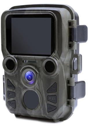 Mini Trail Game Camera Visione Notturna 1080P 12MP Fotocamera Da Caccia Impermeabile Trappole For Foto Selvagge All'aperto Con LED IR Portata Fino A 65 Piedi - Costruito per durare(MINI 301)