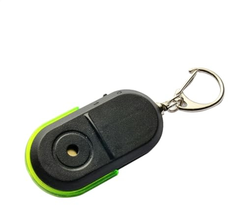 DAWCBVJQ Buscador de llaves LED, alarma antirrobo, silbato inalámbrico antirrobo, buscador de llaves, alarma inalámbrica, localizador de etiquetas inteligente, llavero, rastreador de sonido, silbato
