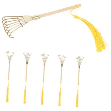 Happyyami 6pièces Mini Râteau De Jardin Zen Doré De Outils Décoratifs pour Et Accessoires De Photographie Décorations Maison Et Bricolage Zen