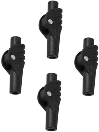 Yardwe 4 Stück Ersatzteile Für Zelte Campingpavillon Zeltstange Haken Zeltkomponenten Plane Hering Zeltstützstangenadapter Zelt Zubehör Campingzubehör Zeltadapter Kohlefaser Black