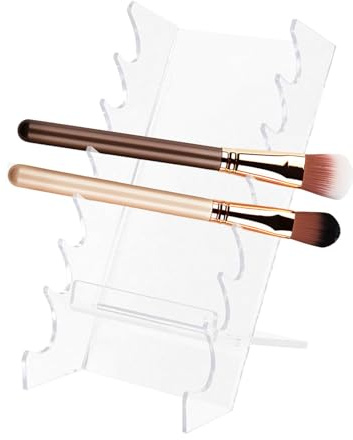Soporte de cepillo de maquillaje acrílico transparente, soporte de cepillo | Organizador de lápiz para marcadores, bol
