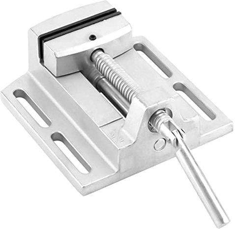 Morsa per Macchina, Industriale per Carichi Pesanti 2.5 Morsa per Trapano a Colonna per Fresatura Corpo in Ghisa Ganascia in Acciaio Al Carbonio Argento Piccolo Trapano a Colonna