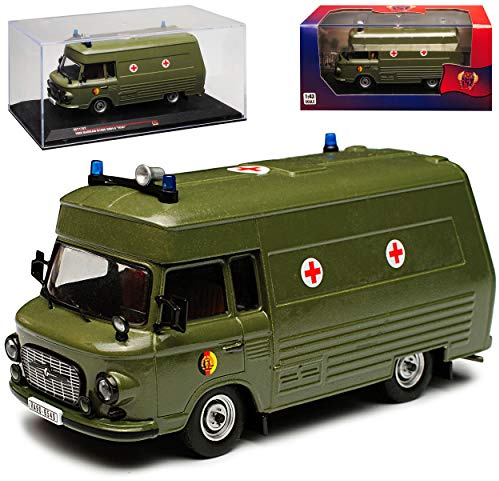 Generisch Barkas B1000 Ambulance Militär NVA DDR SMH-3 Arme Grün 1985 IST170T 1/43 Ist Ixo Modell Auto