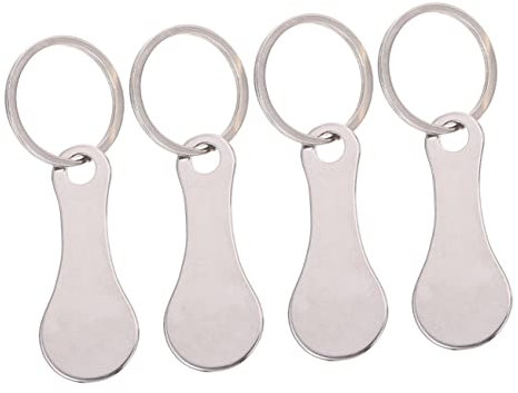 WEKAMOS 4 pezzi Gettoni per Della Acciaio Inossidabile Portachiavi Pratici e Portatili per e per e