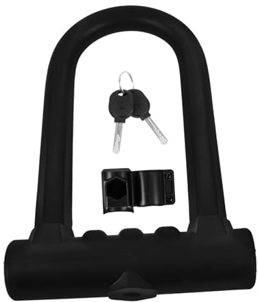 ELAYARD Candado para Bicicleta U-shaped Reforzado Antirrobo con Llave Resistente y Duradero para Motocicleta y Ciclomotor Montaje Seguro para Ciclismo Urbano y Montaña