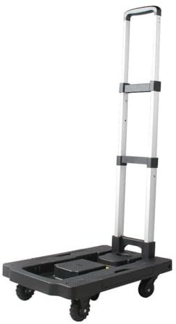 USZWBY Heavy Duty Folding Trolley Cart | Portable Sack Trolley with Non-Slip Rubber Wheels | Compact & Foldable Tool Luggage Cart for Shopping Travel and HOM