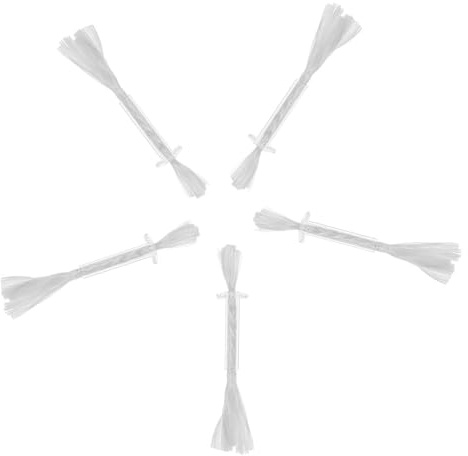 Toyvian 5 Pièces Mèche pour Lampes à Huile en Coton Tube en Verre Blanc, Compatibilité Polyvalente et Installation Facile pour Décoration de Fête et Urgence