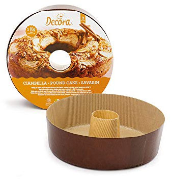DECORA 0320175 Stampo Ciambella, Carta da Forno, Marrone, 22 cm, Confezione da 3