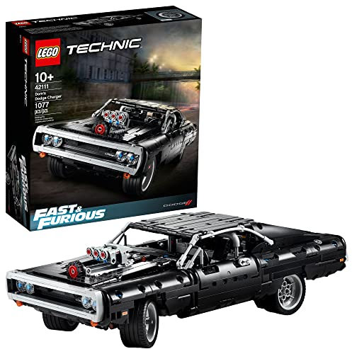 LEGO 42111 Technic Dom's Dodge Charger, Fast and Furious Modellauto Bauset, Jungen, Mädchen, Männer, Frauen, ikonisches Sammlerset