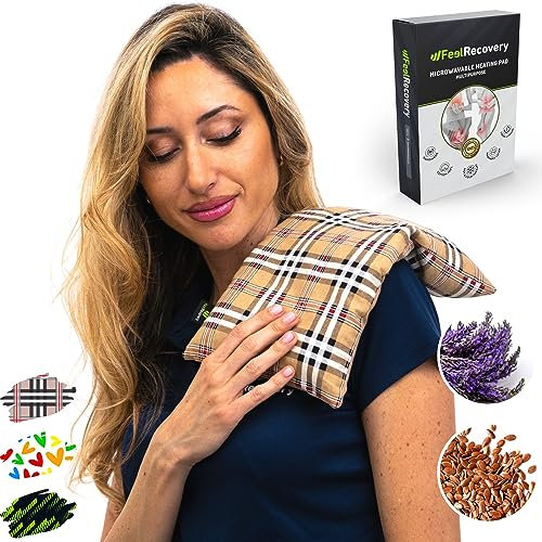 Saco Térmico Semillas Multiusos - Almohada para Calentar en Microondas (35x18 cm) - Bolsa de Calor - Cojín de Semillas con Funda Lavable, Tela de Algodón 100% y Olor a Lavanda (Oxford)