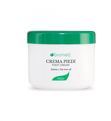 BIONELL 02008 Crema para pies suave y desinfectada con salvia y aceite de árbol de té, 500 ml