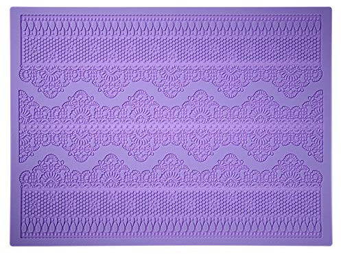 Molde de Encaje de Pastel Almohadilla de Silicona Molde de Fondant Herramienta de Decoración para Tartas Cupcakes Un pan