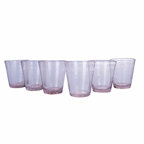 Villa d'Este Home Tivoli 5910326 Cancun Satin Lot de 6 verres à eau en pâte de verre soufflée 330 ml