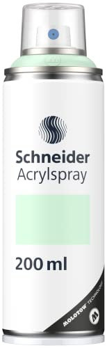Schneider Paint-It 030 Supreme DIY Acryllack (hochdeckende Sprühfarbe, UV-beständig, 200 ml, Acrylspray für fast alle Untergründe) pale green pastel matt