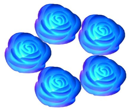 Housoutil 5stücke Led-rosen Nachtlichter Mit Farbwechsel Romantische Künstliche Blumenlampe Für Hochzeiten Partys Und Dekoration Geeignet Für Garten Und Zuhause Farben