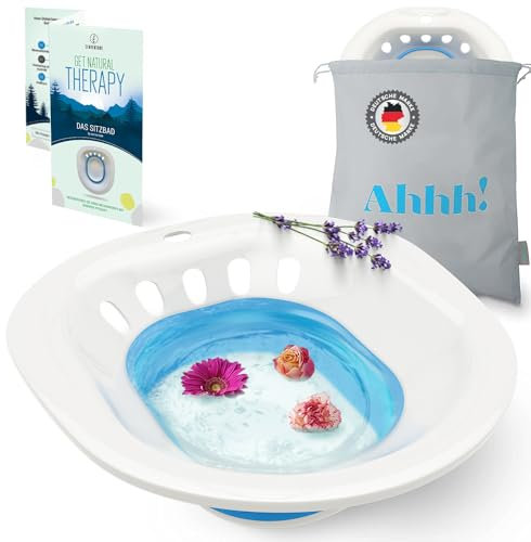 ZENVENTURE Baño de vapor para inodoro – Bandeja plegable para adultos – Premium heno baño de vapor para embarazadas – Ideal para hemorroides y cistitis