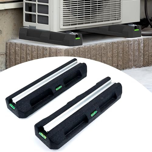 Forestchill Rubber Floor Mount Base Kit for Mini Split Air Conditioner Condenser, 2 Pack Anti-Vibration Mounting Bracket, Fits 9,000 to 36,000 BTU, Up to 1100 lbs