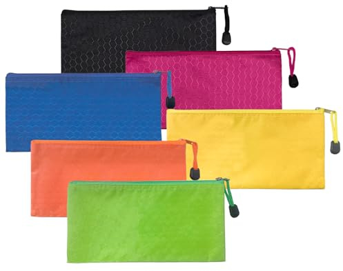 Qualsen Federmäppchen, Robustes Federtasche mit großer Kapazität, 6 Farben