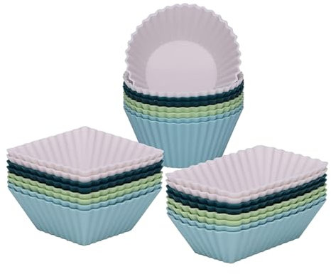 Moldes para magdalenas, moldes de silicona para cupcakes grandes, moldes para cupcakes de horno, moldes de silicona, moldes para magdalenas para pastelería, aptos para lavavajillas, moldes estándar