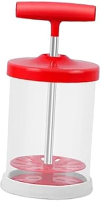 perfk Montalatte manuale Miscelatore per panna fai-da-te Pompa a mano Montalatte Frullatore per uova Frullino per le uova per la cottura in cucina domestica, Rosso