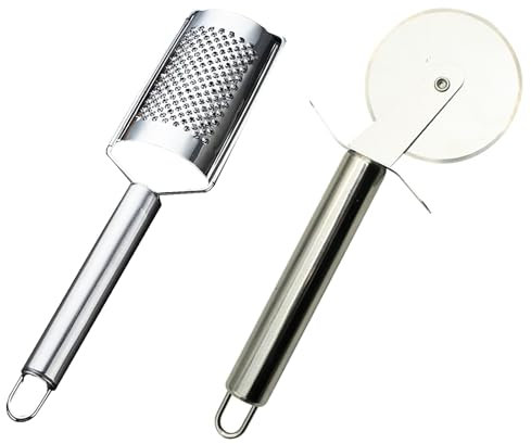 4 ralladores de queso, cortador de pizza, mini rallador de queso de cocina, rallador de queso de limón cítrico, rallador de mano, mini rallador, rallador pequeño, rallador de nuez moscada, cortador de