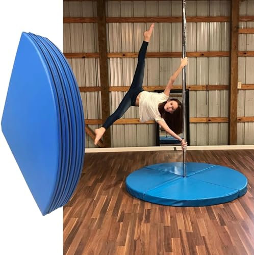 AviiSo Profi Tanzstange Tragbare Stangen-Crashmatte Yoga-Übungsmatten, Tanzkissen für Zuhause/Studio, 3 cm/5 cm/10 cm dick (Color : 130cm/4.3ft/51in, Size : Thick 3cm/1in)
