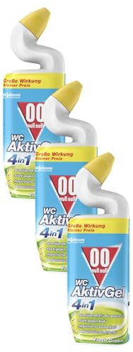 00 null null WC Aktiv Gel 4in1 Flüssiger WC Reiniger, Fresh Green, 3er Pack (1 x 750 ml)