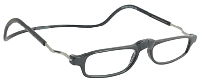 CliC Eyewear Base - Farbe: Schwarz - Stärke: +2 - Klassische Lesebrille - Rechteckige Form - Lesebrille für Herren/Damen - Made in Italy