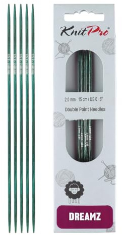KnitPro Dreamz dubbelspetsiga nålar 15 cm (6 tum) | US storlek 0 (2 mm)