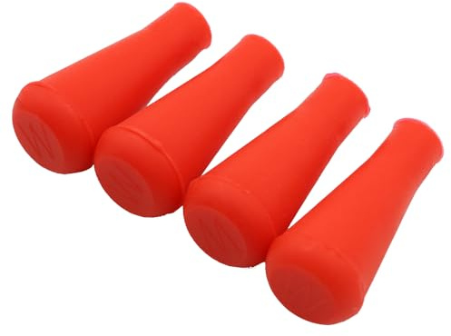 Sarini 4 Stück Outdoor-Pfeilspitzen aus Gummi für Wildübungen,weiche Jagdspitze zum Schießen,Sicherheitspfeilspitzen für Bogenschießen,Jagd,Wildübungen,6 m – Rot