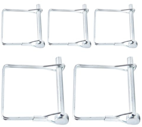Ruidee 5 Stück Rechteck Splinte 6x70mm Welle Sicherungsstift Kupplungsstift Karbonstahl Sicherungssplint Sicherungsbolzen Oberlenkerbolzen für Bauernhof-Anhänger, Bauernhof, Garten (FSX/6x70mm)
