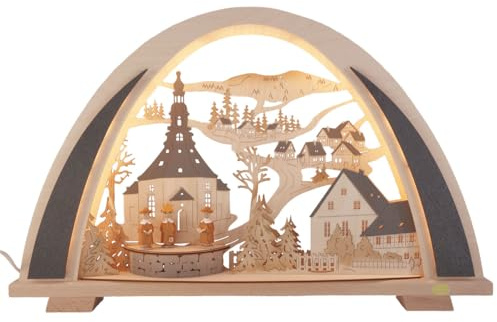 SCHENK HOLZKUNST Tietze NEW LINE Schwibbogen Seiffen aus dem Erzgebirge 53cm