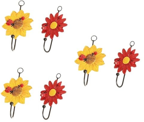 BCOATH 6 Stk Kleiderbügel büro accessoires küchenhaken wall hook decor verkleidung blumenmuster Gänseblümchenmuster Blumenhaken anschließen Wohnaccessoire Pavillon-Zubehör Wandhaken