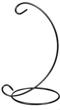 Ornament Display Stand 9 Iron Hanging Stand Rack for Table Lantern | Candle Glass Globe Air Plant Terrarium Ornament Holder Candlestick for Home office Party Wedding Decoration (Black, 1PCS)