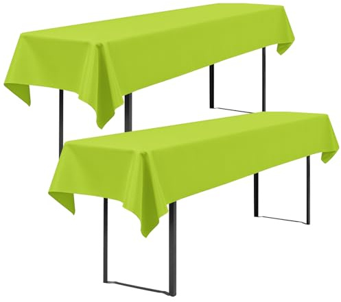 Showgeous Bier-Tischdecken 2er-Pack Apfelgrün 100x250cm