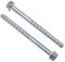 M10 Perno de anclaje para hormigón, tornillo autorroscante rosca gruesa, cabeza hexagonal, acero galvanizado (12.5 mm x 120 mm) Fijación metálica para ladrillo, piedra y hormigón (10 uds.)
