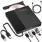 Vemfay Lector CD DVD Externo, Lector CD Externo para PC, USB 3.0 Type C CD DVD +/-RW Unidad óptica con SD/TF Card Reader, Plug and Play Drive Player para Win11/10/8/7/XP, Linux,Mac OS,Vista
